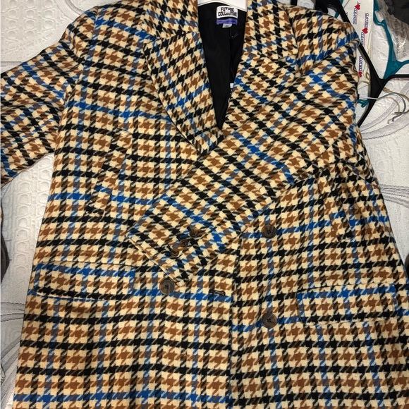 Target Multicolor Plaid Trench Coat - Picture 3 of 3